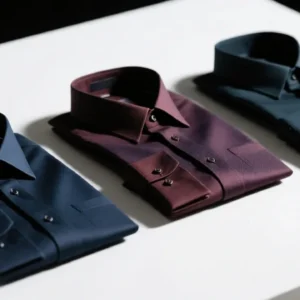 White Formal Shirt with Black Buttons